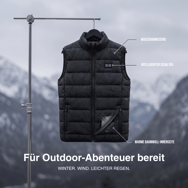 WärmeKraft™ Elektrische Thermoweste mit 9 Heizzonen