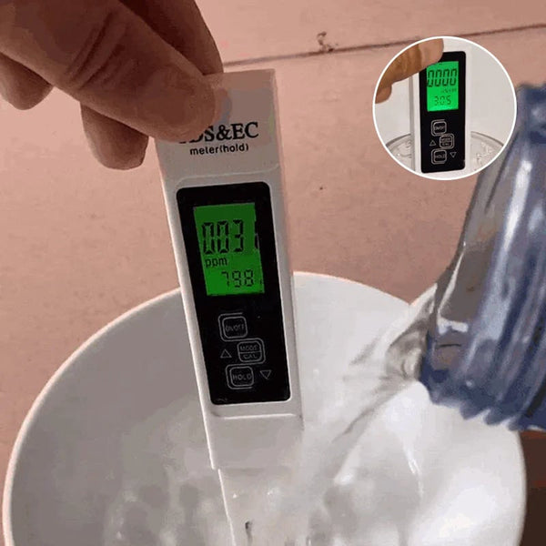 Digitaler Wasserqualitätsmesser™ | TDS & Leitwert Tester | Tragbar & Präzise | Kunststoff