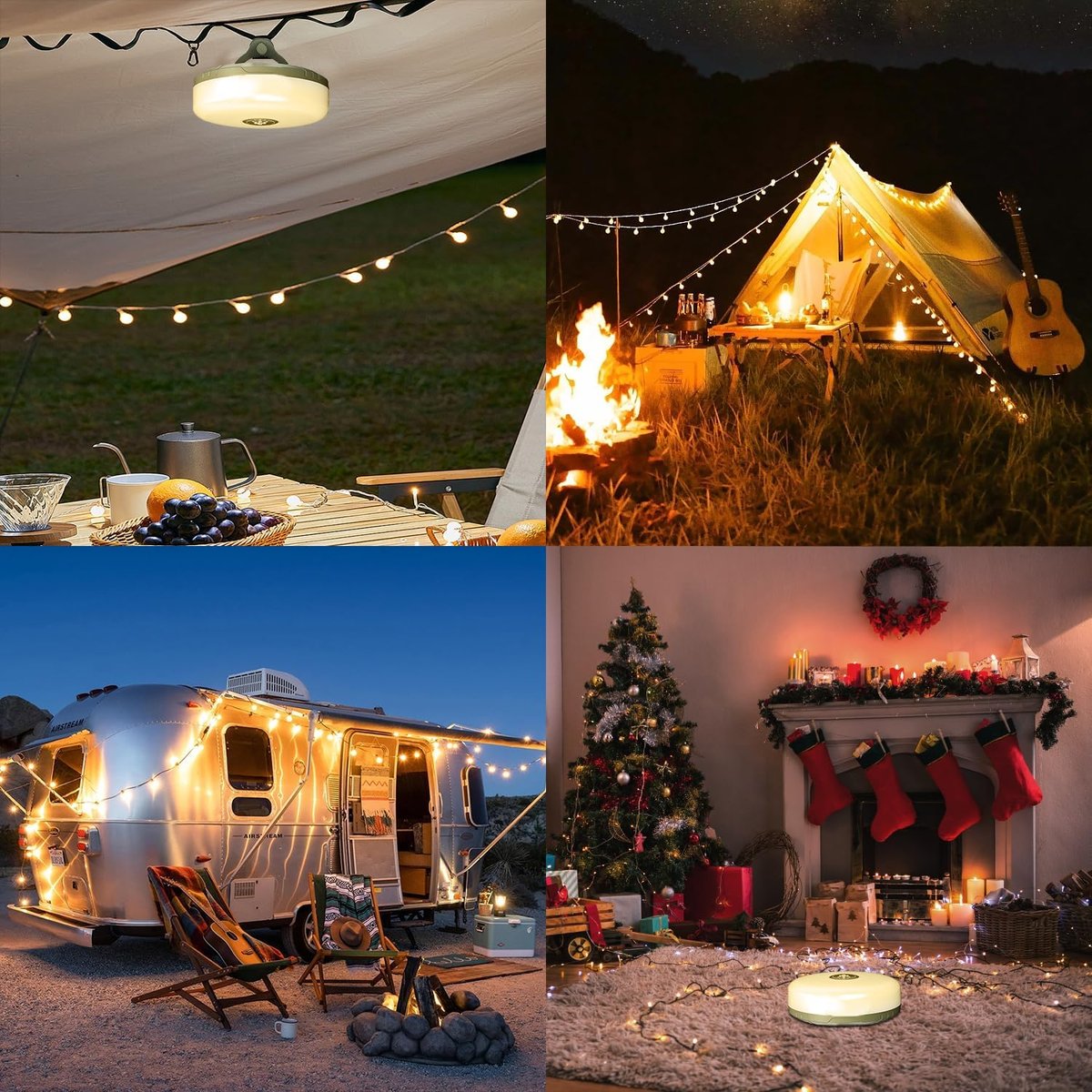 CampLite™ - 4-in-1 Campinglicht mit RGB-Lichterkette & Powerbank