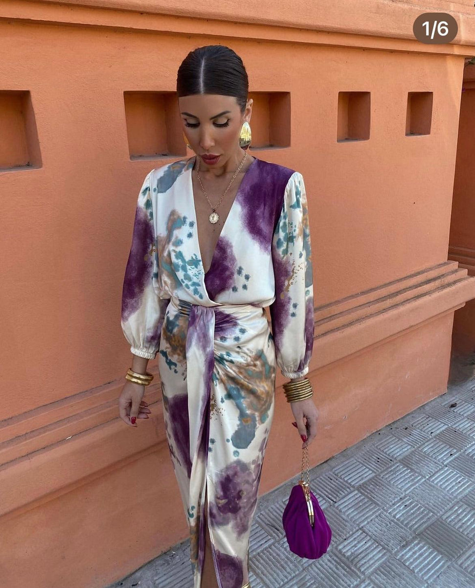 Amayah™ | Elegantes Kleid mit V-Ausschnitt