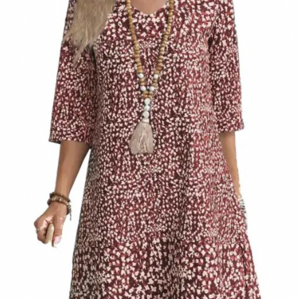 Stormi™ | Kleid mit elegantem Stil und Rundhalsausschnitt