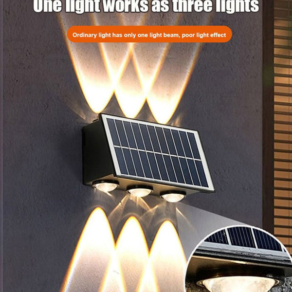 SunGlow™ - Solarbetriebene Wandleuchte