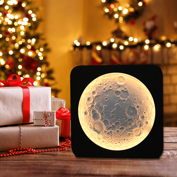 LunaGlow™ - 3D-gedruckte Mondlampe mit Smart-Touch und stufenloser Dimmfunktion Nachtlicht