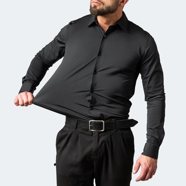 Herren Stretchhemd mit 4-Wege-Stretch | Knitterfreies Business Hemd | Atmungsaktives Langarmhemd für Alltag & Büro