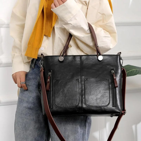 Damen Handtasche & Umhängetasche wasserdicht | Geräumig mit Fächern für Alltag & Reisen | 2-in-1 Trageweise, robust & langlebig