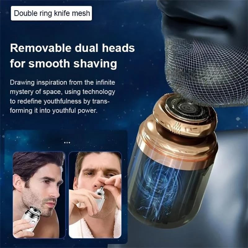 ShavePro Elektrischer Rasierer | 2-in-1 Kapsel-Design | Wasserdicht & USB-C Schnellladung