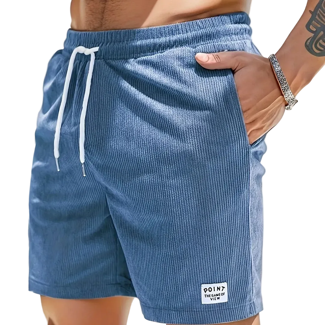 Herren Shorts aus geripptem Stoff | Freizeit- & Trainingsshorts mit Kordelzug | Bequeme Sommer Shorts