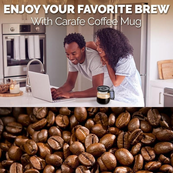BrewVista™ - Klarer Kaffeekannen-Becher mit Sip-Deckel