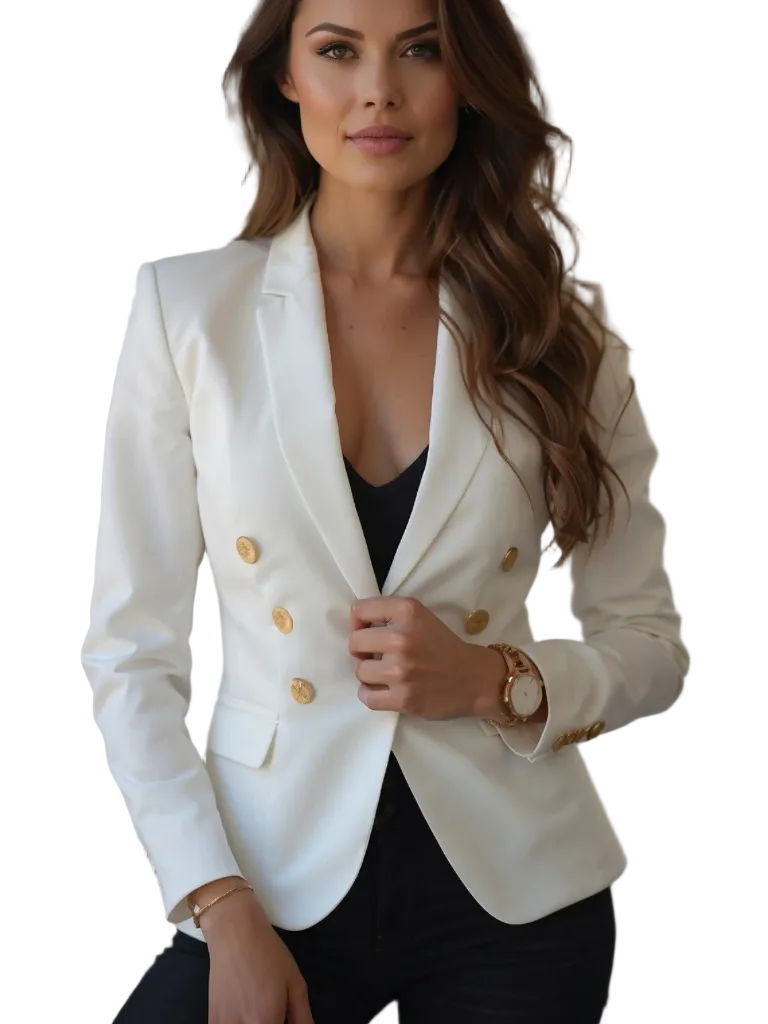 Damen Blazer aus Baumwolle-Mix | Leicht tailliert & vielseitig kombinierbar | Eleganter Freizeit- & Business-Look