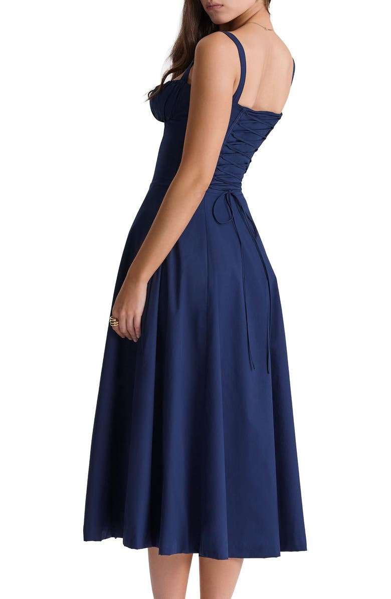 Damen Florales Maxi-Kleid | Elegantes Neckholder Kleid mit Rückenschnürung & Seitenschlitz | Sommerkleid