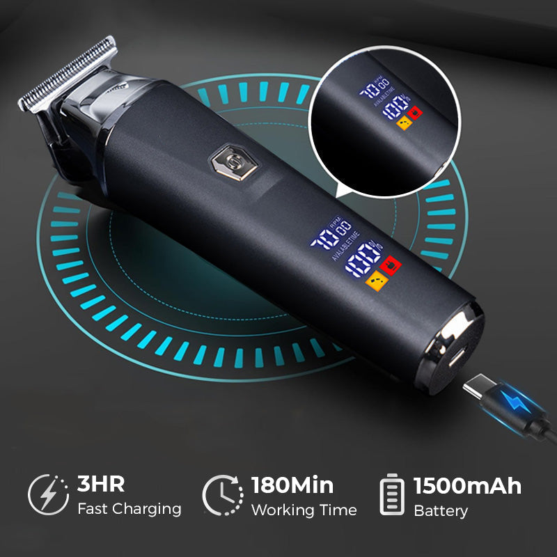 EliteTrim™ - Haushalt Digitalanzeige Professionelles elektrisches Haarschneidemaschinen-Set