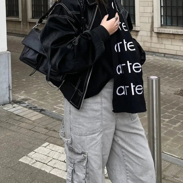 Odilie™ Übergroße Lederjacke