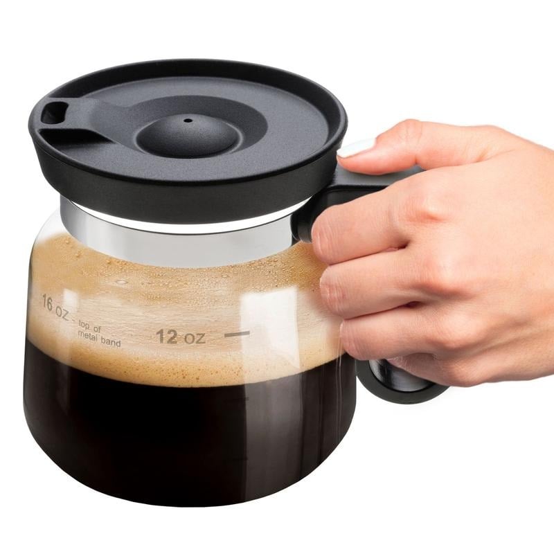 BrewVista™ - Klarer Kaffeekannen-Becher mit Sip-Deckel