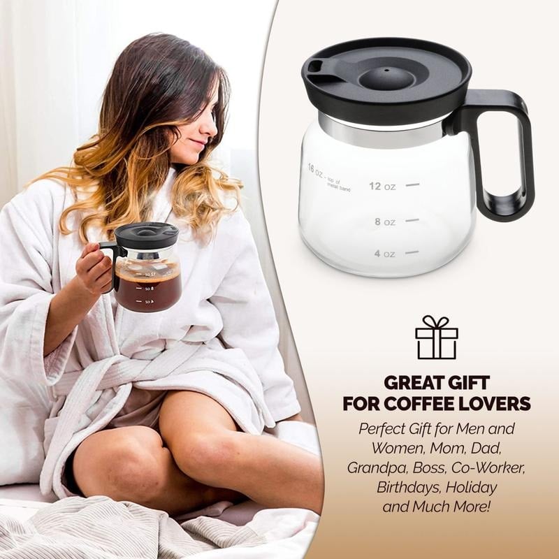 BrewVista™ - Klarer Kaffeekannen-Becher mit Sip-Deckel