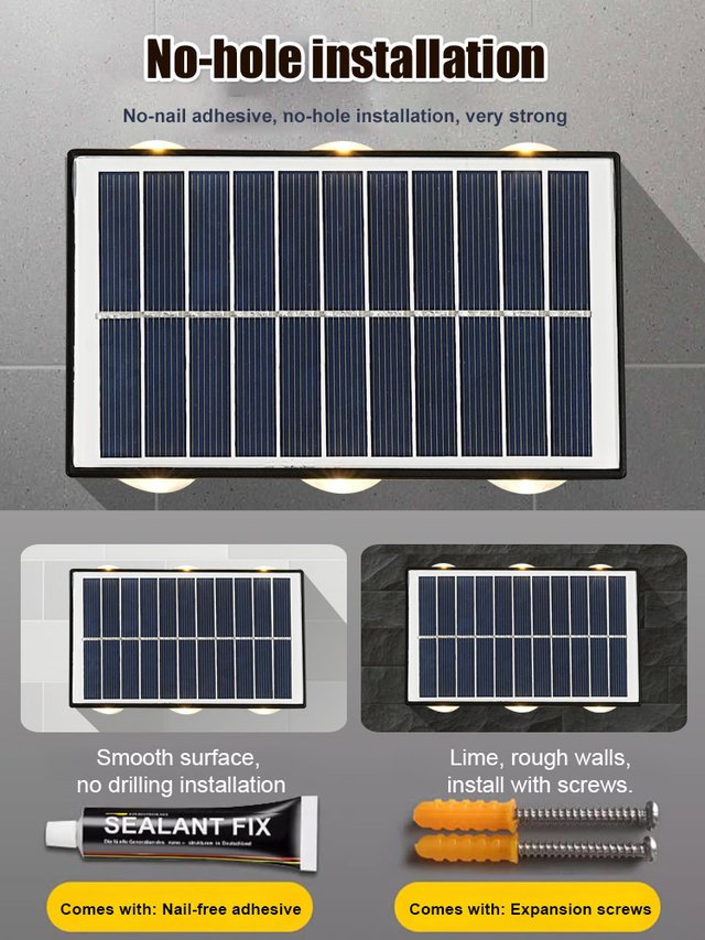 SunGlow™ - Solarbetriebene Wandleuchte