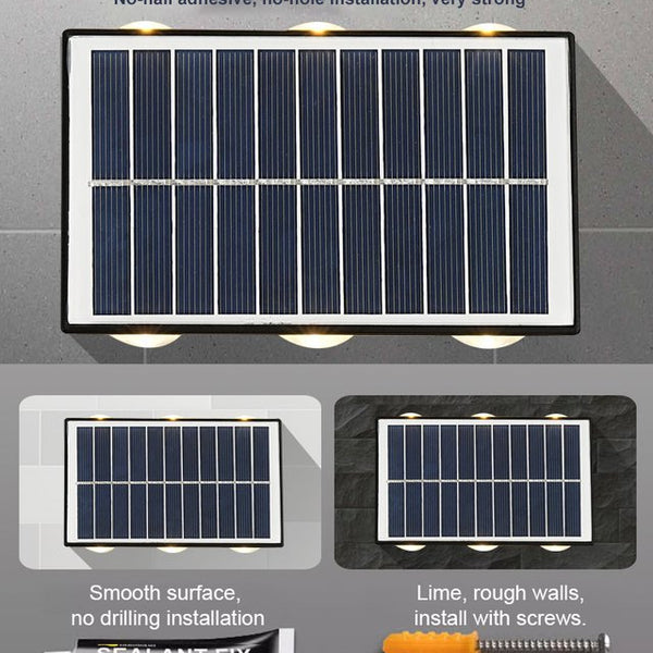 SunGlow™ - Solarbetriebene Wandleuchte