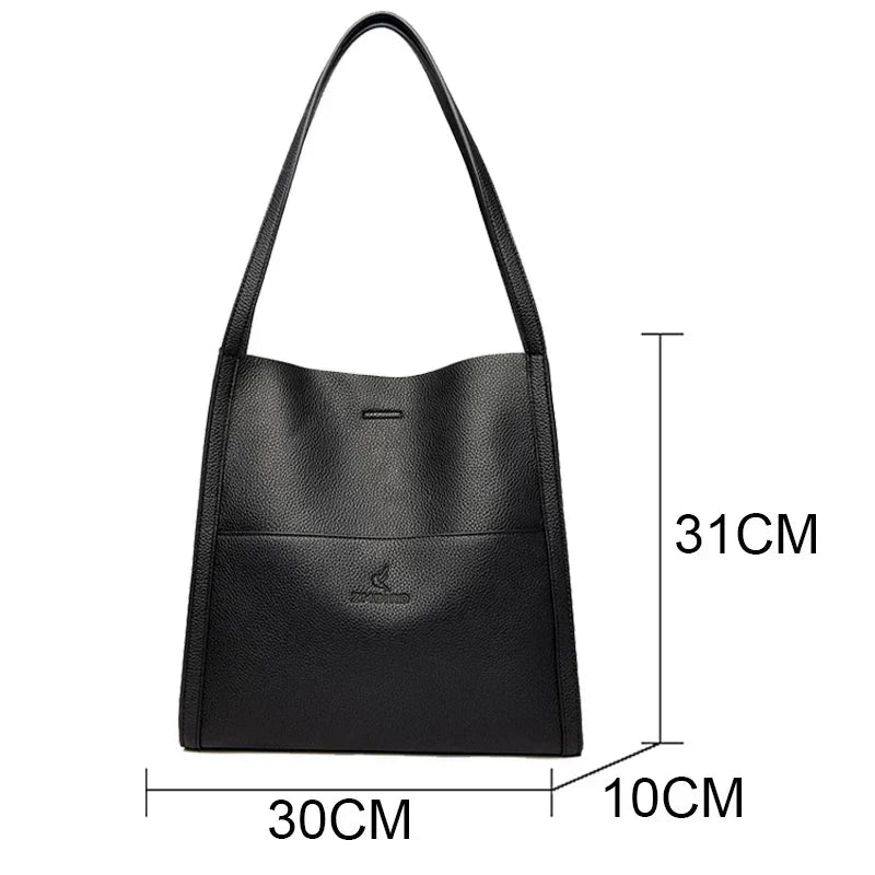 Damen Umhängetasche aus veganem Leder | Geräumige Schultertasche mit Reißverschluss in 5 Farben