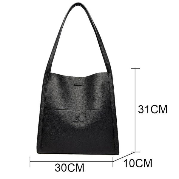 Damen Umhängetasche aus veganem Leder | Geräumige Schultertasche mit Reißverschluss in 5 Farben