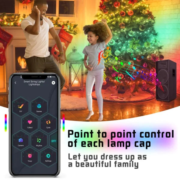 XmasTree™ - RGB-Weihnachtsbaumlichter mit intelligenter Bluetooth-Steuerung (50% RABATT)