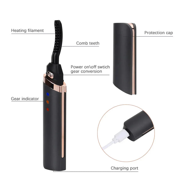 LuxeLash Pro™ | Schnellheizbare USB-wiederaufladbare Wimpernzange