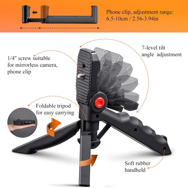 VlogMaster | Komplettes Vlogging-Kit | LED-Licht & Mikrofon | Bluetooth-Fernbedienung