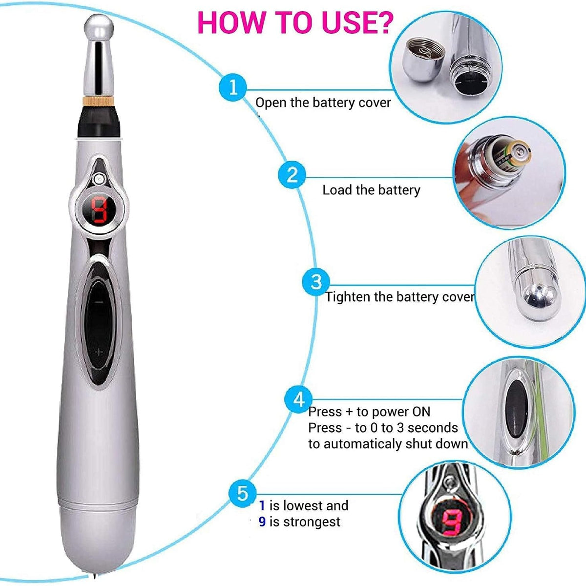 Acupulse™ - Elektronischer Akupunkturstift zur Massage