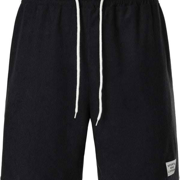 Herren Shorts aus geripptem Stoff | Freizeit- & Trainingsshorts mit Kordelzug | Bequeme Sommer Shorts