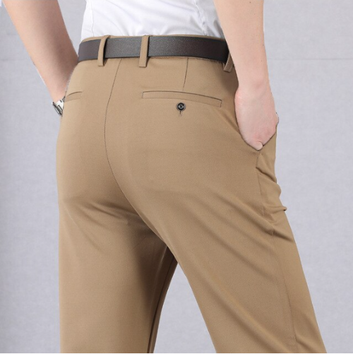 Herren Business-Casual Hose mit Stretchbund | Knitterarm, elastisch & bequem für Büro, Reise und Alltag