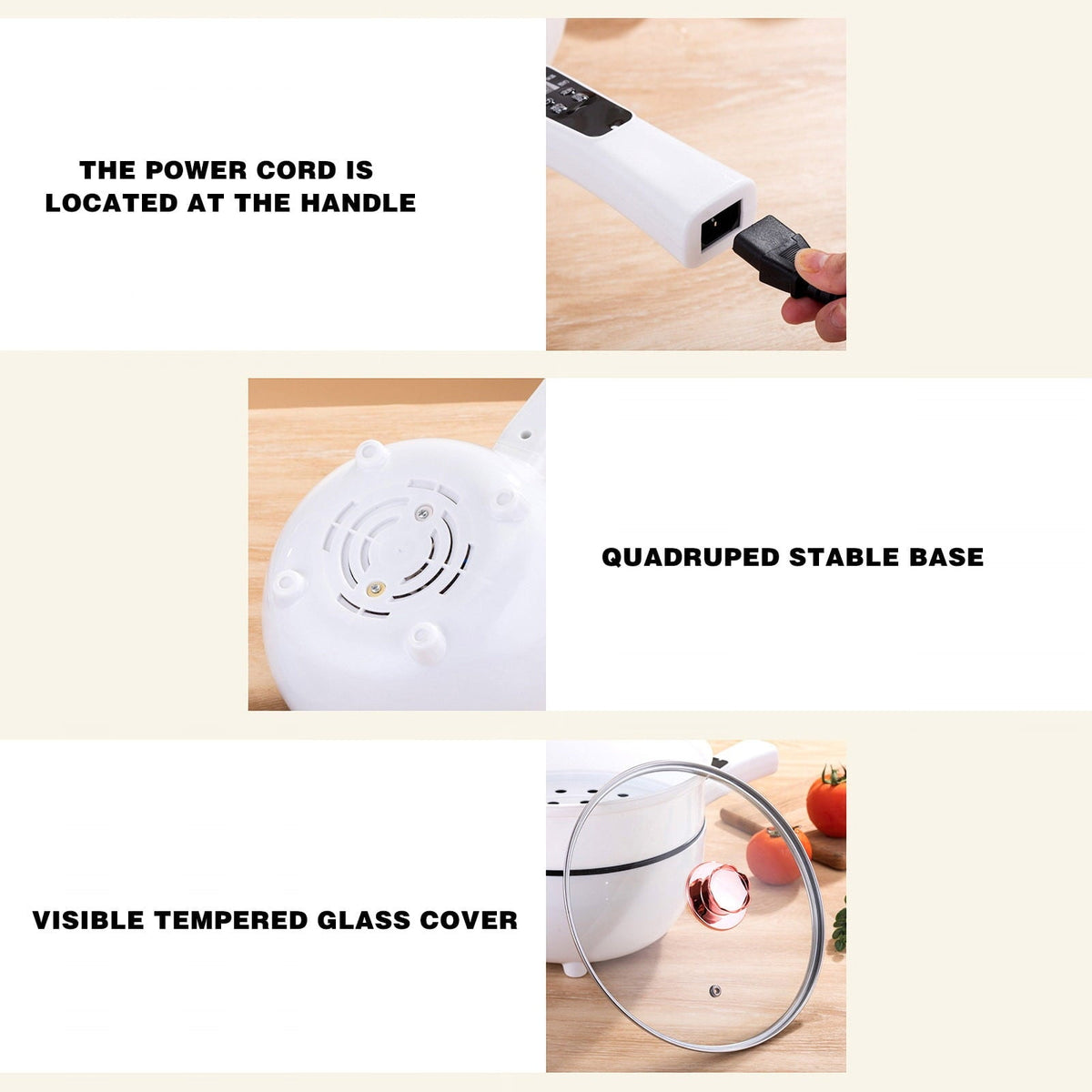 FlexiPan™ – Intelligente Multifunktionale Elektrische All-in-One-Bratpfanne Mit Antihaftbeschichtung