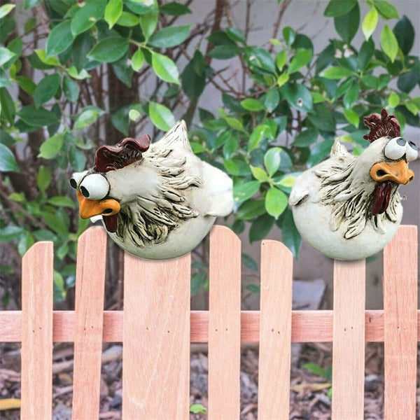 1+1 GRATIS | ChickenDeko - Garten Großäugige Hühnerstatuen