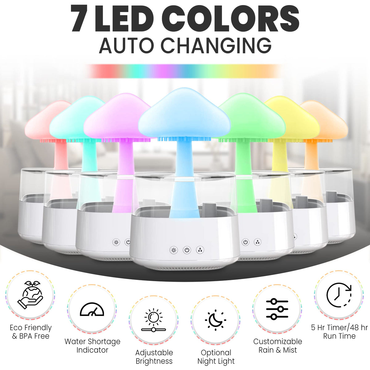 Magic Rain Mushroom Cloud Humidifier Macht es einfacher einzuschlafen