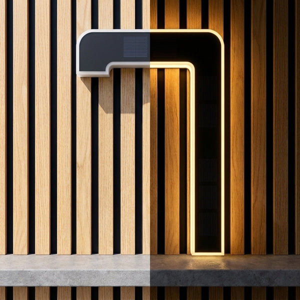 HausGlanz™ Moderne Solar-LED-Hausnummer