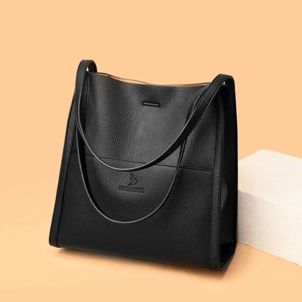 Damen Umhängetasche aus veganem Leder | Geräumige Schultertasche mit Reißverschluss in 5 Farben
