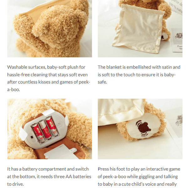 Peeksy™ - Peek-a-Boo Teddybär Spielzeug