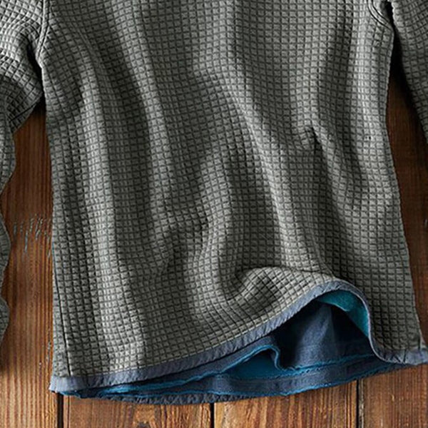 Herren Langarmshirt mit Stehkragen | Lockeres Freizeitshirt für Frühling & Herbst | Bequemer Casual-Pullover