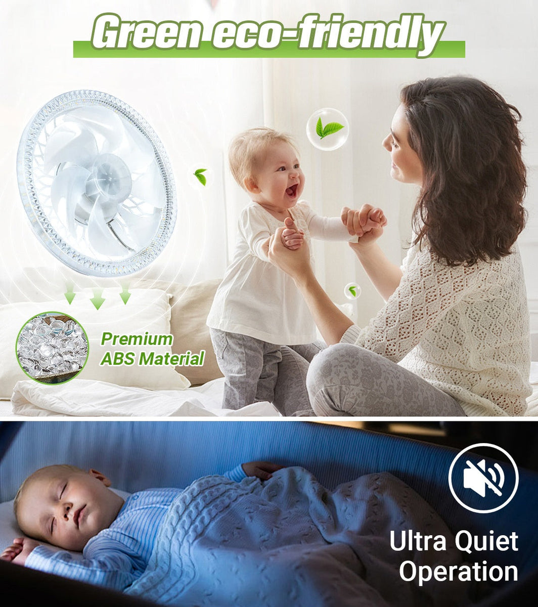 BreezeLite™ - 2-in-1 Leise Einstellbare Ventilatorlampe mit Fernbedienung