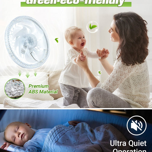 BreezeLite™ - 2-in-1 Leise Einstellbare Ventilatorlampe mit Fernbedienung