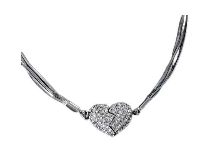 Magnetische Partner Halskette Herz Design | Symbolische Liebe Kette für Paare | Hypoallergener Schmuck