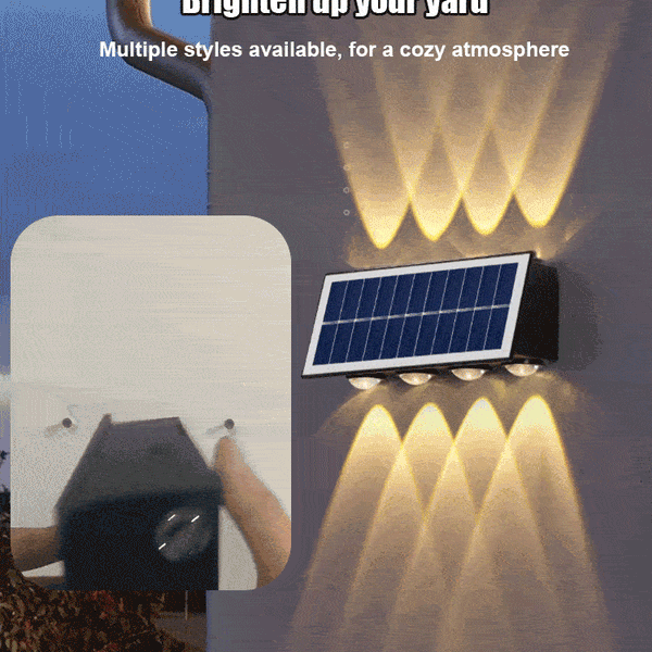 SunGlow™ - Solarbetriebene Wandleuchte
