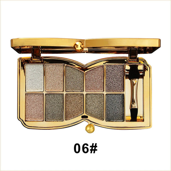 10 Farben Sparkle Shimmer Lidschattenpalette