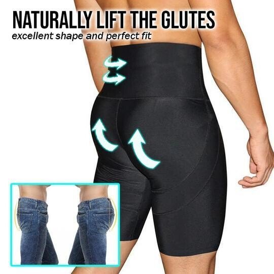 Herren Shapewear Shorts mit hoher Taille | Bauchkontrolle & formender Komfort | Unsichtbar unter Kleidung