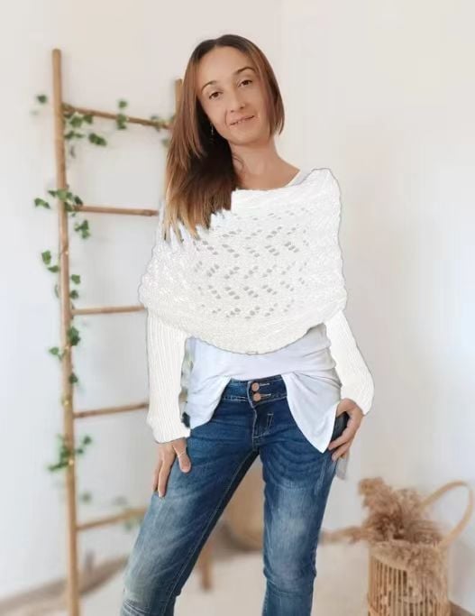 Reinhilde™ Schal – Doppelten Ärmeln Schal