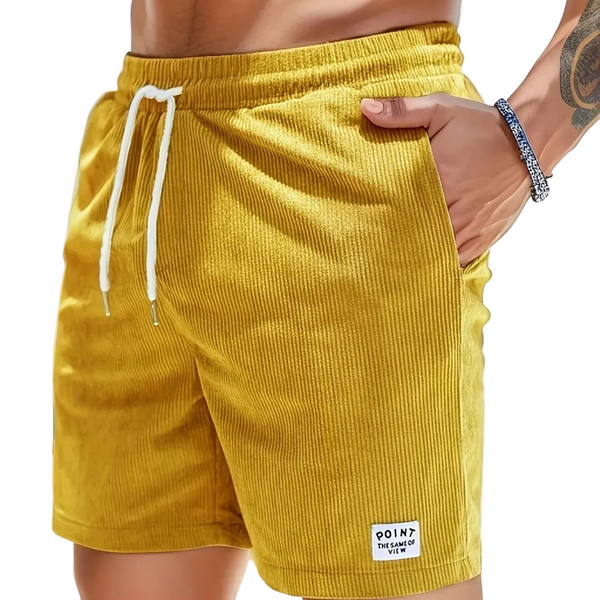Herren Shorts aus geripptem Stoff | Freizeit- & Trainingsshorts mit Kordelzug | Bequeme Sommer Shorts