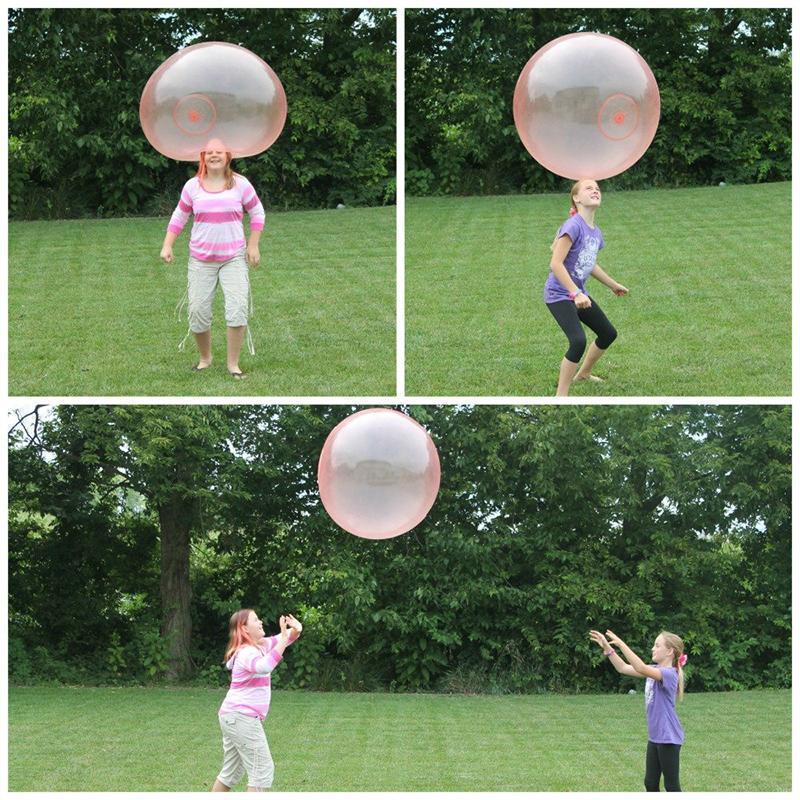 Aufblasbarer Spielball XXL | Bunter Gummiball für Kinder | BlubberBall