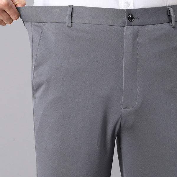 Herren Business-Casual Hose mit Stretchbund | Knitterarm, elastisch & bequem für Büro, Reise und Alltag