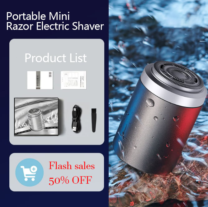 Trimster™ – Mini Tragbarer Elektrischer Rasierer | Wasserdicht | USB-Aufladung | Präzise & Schmerzfrei
