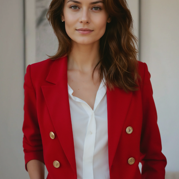 Damen Blazer aus Baumwolle-Mix | Leicht tailliert & vielseitig kombinierbar | Eleganter Freizeit- & Business-Look