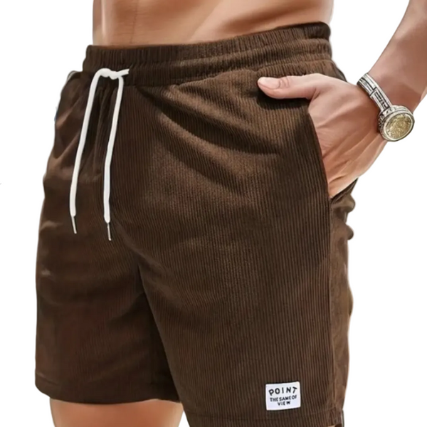 Herren Shorts aus geripptem Stoff | Freizeit- & Trainingsshorts mit Kordelzug | Bequeme Sommer Shorts