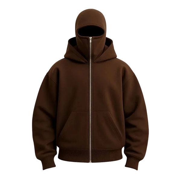 SchattenSchutz™ Unisex-Kapuzenjacke mit Vollgesichts-Reißverschluss