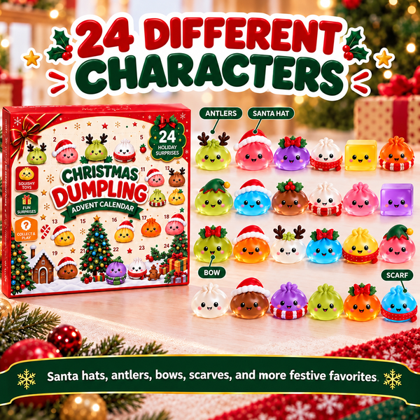 KnödelFreude™ Adventskalender mit 24 niedlichen Überraschungsfiguren